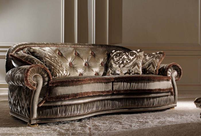 Sofa 3-seat FLEURY SOFT silver BEDDING