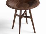 Side table round Joker black and brown Accent DURAME