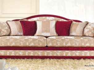 Sofa-bed 4 seat PONDICHERY red BEDDING