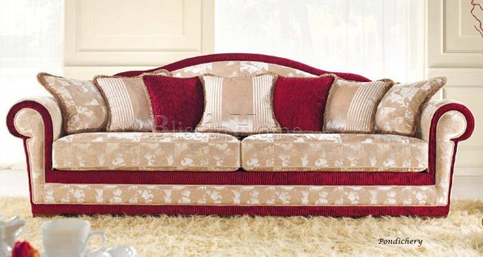 Sofa-bed 4 seat PONDICHERY red BEDDING