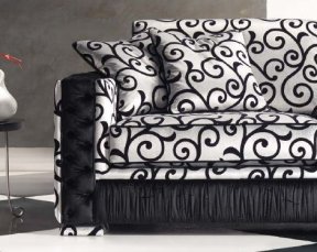 Armchair BEDDING MIAMI black-white