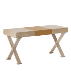Desk oak with leather Hand Pad CHELINI