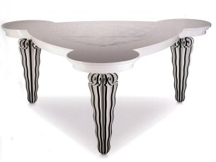 Round dining table Ondadoponda ISACCO AGOSTONI 1295-7