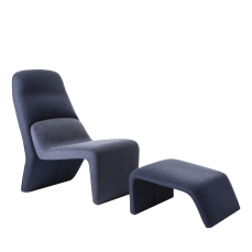 Lounge Chair and Footrest Tape blue BALERI ITALIA