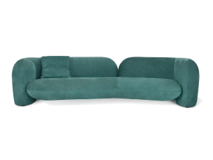 Curved sofa leather GIO CORNELIO CAPPELLINI