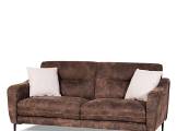 Sofa 2-seater Fonzie brown leather Tribeca Collection MANTELLASSI 1926