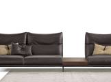 Sectional sofa leather WOLF GAMMA ARREDAMENTI