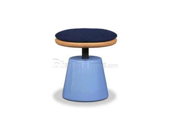 Low polimex&#xae; garden stool with integrated cushion LINFA BAXTER