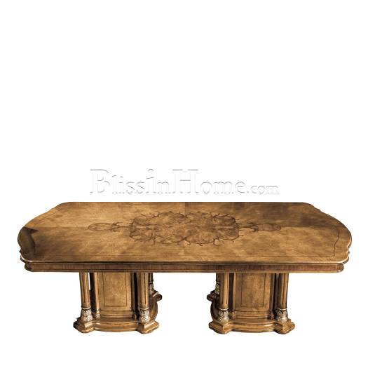Dining Table Nabucco with 2 Pedestal Legs BIANCHINI