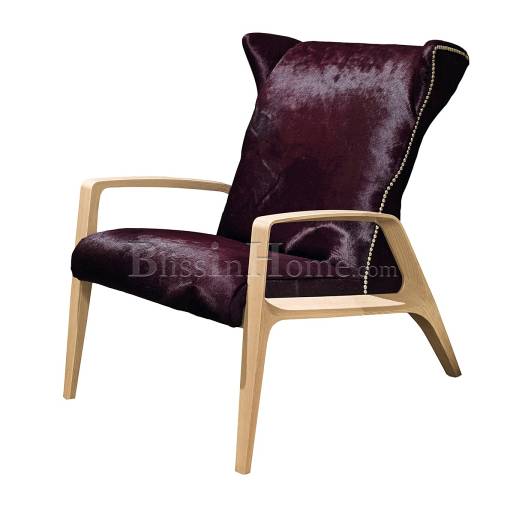Lounge Chair Mahogany and Jacquard PROVASI