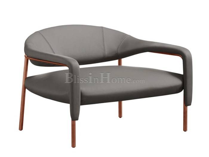 Armchair leather with armrests SPIDER GAMMA ARREDAMENTI