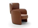 Armchair leather with armrests CLAIRE P1000 DITRE