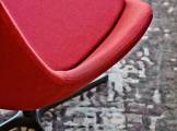 Swivel easy chair fabric with 4-spoke base high-back LINEAR 6 DITRE
