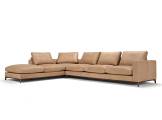 6 seater corner sofa leather DORSEY 6 AMURA