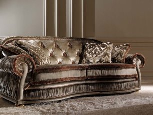 Sofa 3-seat FLEURY SOFT silver BEDDING