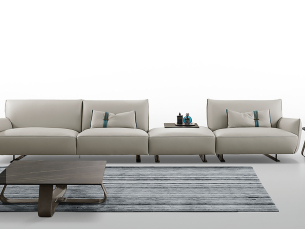 Sectional sofa leather COCOON GAMMA ARREDAMENTI