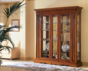Montalcino showcase 2 doors nut big