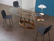 Oval crystal dining table GREENY BONALDO