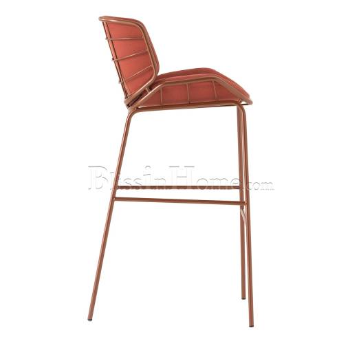 Bar stool Skin Met red TRABA