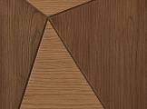 Sideboard Geometric-Style 3-doors Dark/Light brown EPOCART