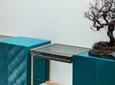 Sideboard in lacquered wood with glass shelves LIBRA CORNELIO CAPPELLINI