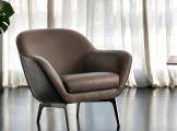 Lounge Chair Report Slitta Taupe leather DAYTONA