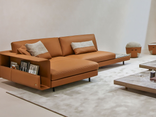 Sectional sofa leather VINCENT GAMMA ARREDAMENTI