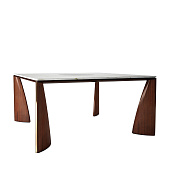 Dining Table Mahogany wood and Calacatta marble PROVASI