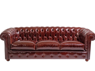 Sofa 3-seater MANTELLASSI CHESTER Ruby leather