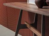 Oval wooden console table SLOT BONALDO