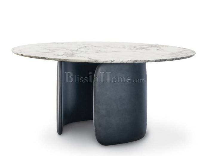 Round dining table with polyurethane base MELLOW BONALDO