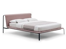 Fabric bed with removable cover with upholstered headboard BEND BOLZAN LETTI