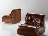 Lounge Chair Zoe brown leather BEDDING ATELIER