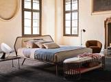 Double bed TRAMA PAGLIA DI VIENNA PIANCA WRVR35S
