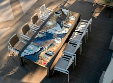 Dining table rectangular DOMIZIANI BRANDO ROCK