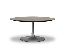 Round solid wood dining table BOURGEOIS BAXTER
