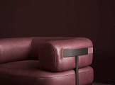 Armchair leather with armrests BELT BAXTER