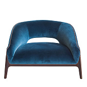 Lounge Chair blue Velvet PROVASI
