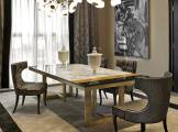 Dining Table Otello in Calacatta and Marquina marbles CHIARA PROVASI