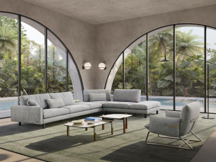 Modular leather sofa GAMMA ARREDAMENTI SUMMER