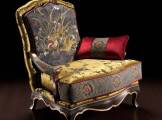 Lisbet coffee armchair blue-gold BEDDING