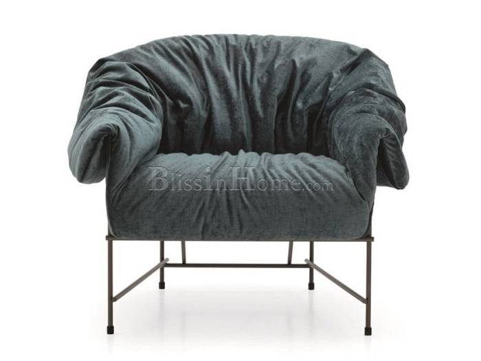 Armchair fabric with armrests OCTAVIA DITRE