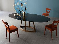 Oval marble dining table GREENY BONALDO