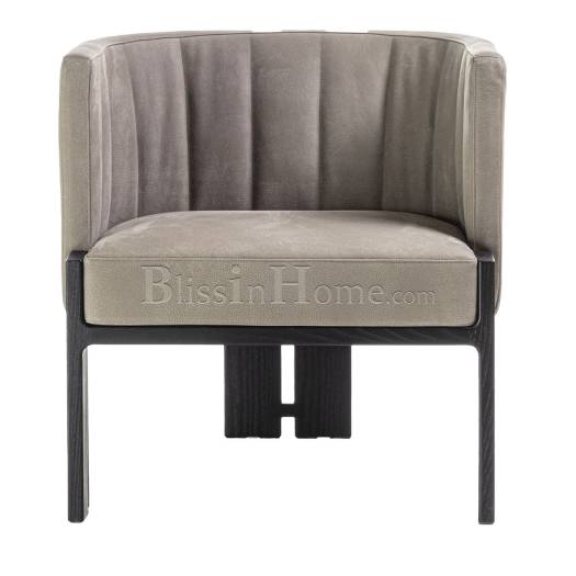 Armchair Tofane Taupe and black DURAME