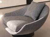 Swivel armchair fabric with removable cover AVI 2 DESIREE
