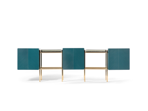 Sideboard in lacquered wood with glass shelves LIBRA CORNELIO CAPPELLINI