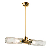 Pendant Lamp gold and Clear Glass STILLUX