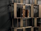 Open double-sided metal bookcase RAFIKI BAXTER