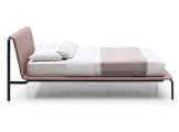 Fabric bed with removable cover with upholstered headboard BEND BOLZAN LETTI