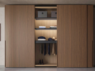 Wardrobe with sliding doors TRATTO PIANCA